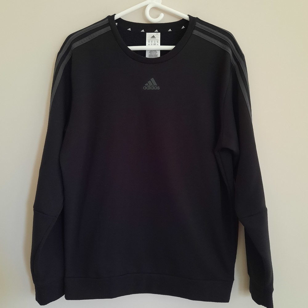 Adidas Mens Black Sweatshirt Long Sleeve Medium